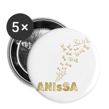 Anissa en tant que voile - Lot de 5 grands badges (56 mm) - blanc - Devant