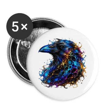 Midnight Messenger - Buttons groß 56 mm (5er Pack) - Weiß - Vorne