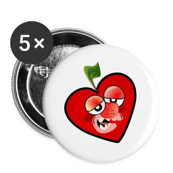 Fatigué Cerise - Lot de 5 grands badges (56 mm) - blanc - Devant