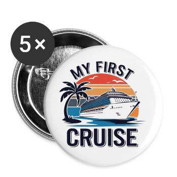 My First Cruise - Buttons large 2.2''/56 mm (5-pack) - white - Front