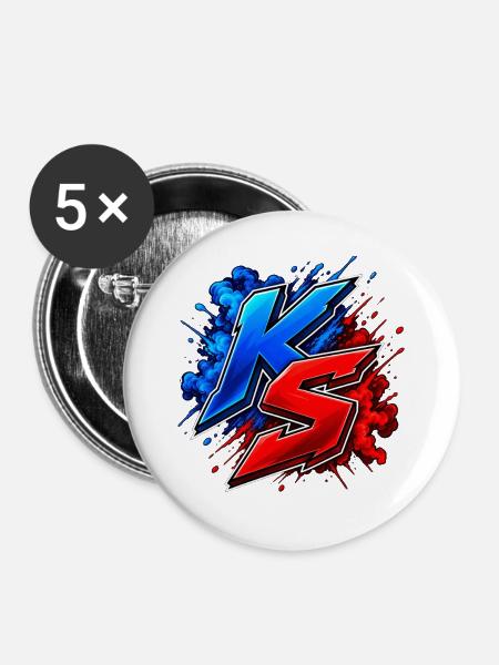 Kyzin und Shadow Gaming - Buttons groß 56 mm (5er Pack) - Weiß