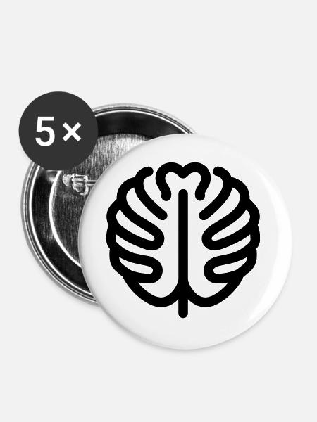 tropisches Blatt - Buttons groß 56 mm (5er Pack) - Weiß