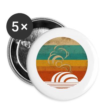 Hobbybäcker Sauerteig Starter Set Sauerteig  - Buttons groß 56 mm (5er Pack) - Weiß - Vorne