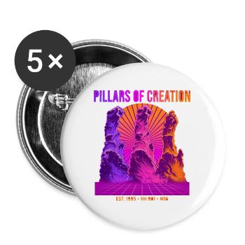 SÄULEN DER SCHÖPFUNG - Space M16 Adlernebel - Buttons groß 56 mm (5er Pack) - Weiß - Vorne