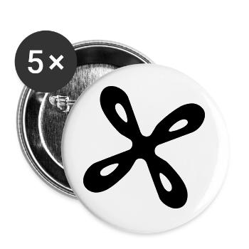 Propeller - Buttons groß 56 mm (5er Pack) - Weiß - Vorne