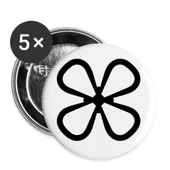 Propeller - Buttons groß 56 mm (5er Pack) - Weiß - Vorne