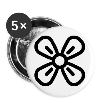 Propeller - Buttons groß 56 mm (5er Pack) - Weiß - Vorne