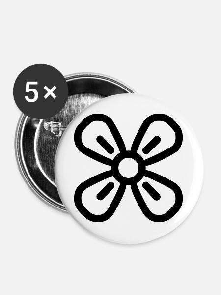 Propeller - Buttons groß 56 mm (5er Pack) - Weiß