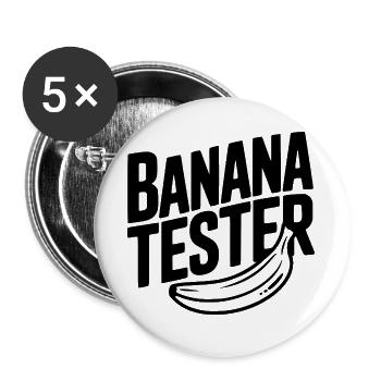 Bananentester - Buttons groß 56 mm (5er Pack) - Weiß - Vorne
