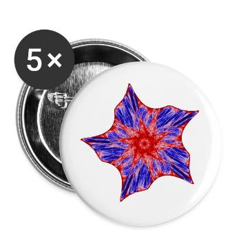 Kosmischer Seestern - Buttons groß 56 mm (5er Pack) - Weiß - Vorne