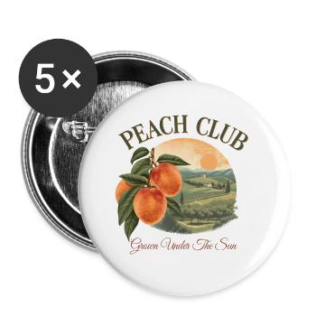 Peach Club – Vintage Summer - Buttons groß 56 mm (5er Pack) - Weiß - Vorne