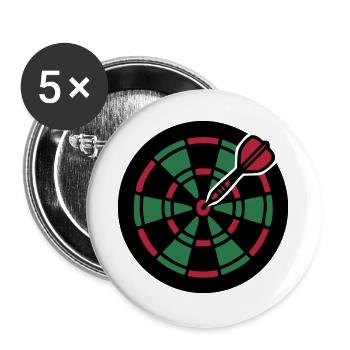 Dartscheibe Bullseye Icon - Buttons groß 56 mm (5er Pack) - Weiß - Vorne
