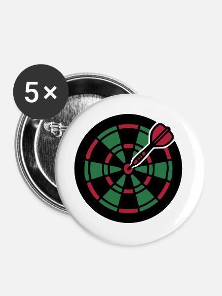 Dartscheibe Bullseye Icon - Buttons groß 56 mm (5er Pack) - Weiß
