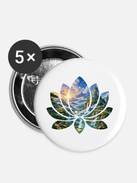lotus future 2027 - Buttons groß 56 mm (5er Pack) - Weiß
