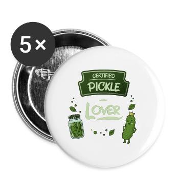 Pickle - Buttons groß 56 mm (5er Pack) - Weiß - Vorne
