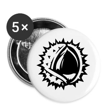 Kastanie Icon - Buttons groß 56 mm (5er Pack) - Weiß - Vorne