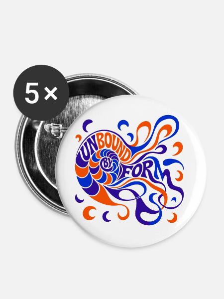 Unbound by form - Buttons groß 56 mm (5er Pack) - Weiß