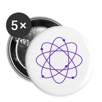 Atom - Buttons groß 56 mm (5er Pack) - Weiß - Vorne