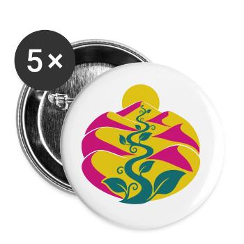 Living desert - Buttons groß 56 mm (5er Pack) - Weiß - Vorne