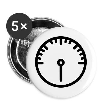 Messgerät - Buttons groß 56 mm (5er Pack) - Weiß - Vorne
