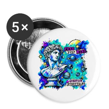The Philosopher - Buttons groß 56 mm (5er Pack) - Weiß - Vorne