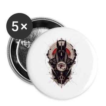 Anubis' Auge in der Geometrie - Buttons groß 56 mm (5er Pack) - Weiß - Vorne
