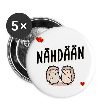 Auf Wiedersehen, Kollegen, bis dann, Siili. - Buttons groß 56 mm (5er Pack) - Weiß - Vorne