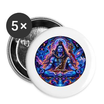 Shiva - Buttons groß 56 mm (5er Pack) - Weiß - Vorne
