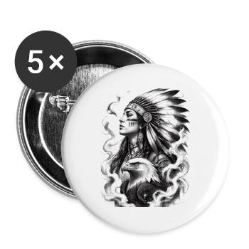 Eagle - Buttons groß 56 mm (5er Pack) - Weiß - Vorne