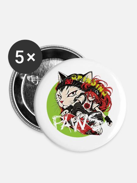 Grinding-Paws - Buttons groß 56 mm (5er Pack) - Weiß