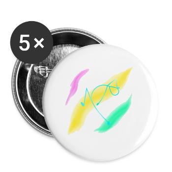 Dancefloor Emotions - Buttons groß 56 mm (5er Pack) - Weiß - Vorne