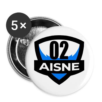 02 Aisne - Buttons groß 56 mm (5er Pack) - Weiß - Vorne