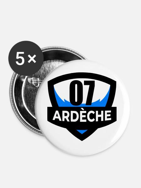 Ardèche - Buttons groß 56 mm (5er Pack) - Weiß