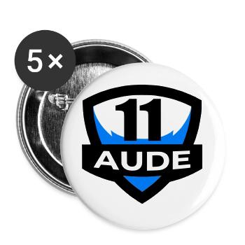 11 Aude - Buttons groß 56 mm (5er Pack) - Weiß - Vorne