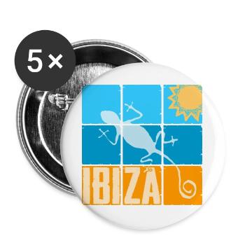 Ibiza Strand Vibes  - Buttons groß 56 mm (5er Pack) - Weiß - Vorne