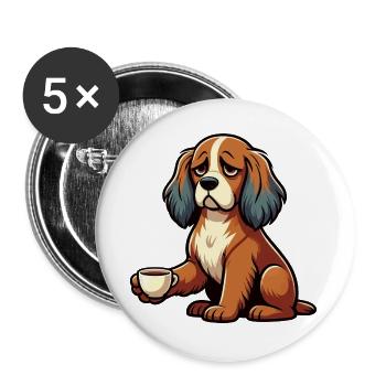 Cocker Spaniel Cockerhund Cocker Spaniel Besitzer - Buttons groß 56 mm (5er Pack) - Weiß - Vorne