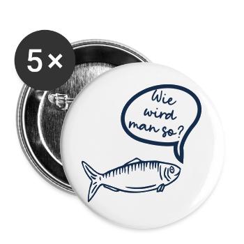 Verzweiflung Menschen - Buttons groß 56 mm (5er Pack) - Weiß - Vorne