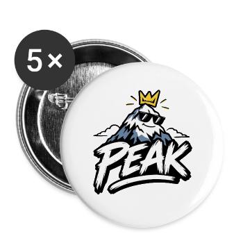 Peak Trend - Buttons groß 56 mm (5er Pack) - Weiß - Vorne