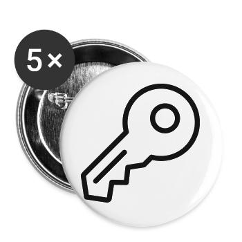 Tastenzeilen-Symbol - Buttons groß 56 mm (5er Pack) - Weiß - Vorne