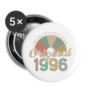 30. Geburtstag, 30 Jahre - Buttons groß 56 mm (5er Pack) - Weiß - Vorne
