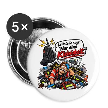 Rettungsdienst Humor - Buttons groß 56 mm (5er Pack) - Weiß - Vorne