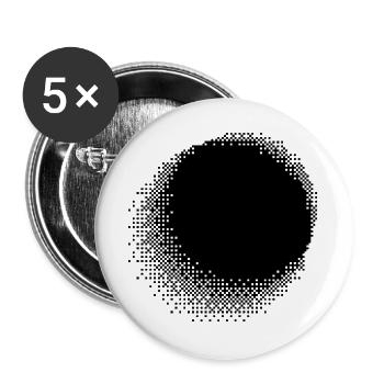 Design geometrischer Kreise - Buttons groß 56 mm (5er Pack) - Weiß - Vorne