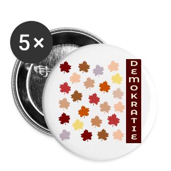 Herbst Vielfalt Demokratie - Buttons groß 56 mm (5er Pack) - Weiß - Vorne