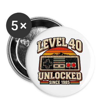 Level 40 Entsperrter Retro-Controller - Buttons groß 56 mm (5er Pack) - Weiß - Vorne