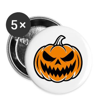 Kurbis - Buttons groß 56 mm (5er Pack) - Weiß - Vorne