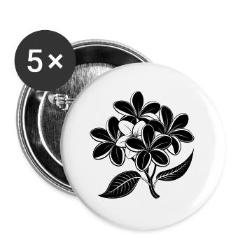 Frangipani - Buttons groß 56 mm (5er Pack) - Weiß - Vorne