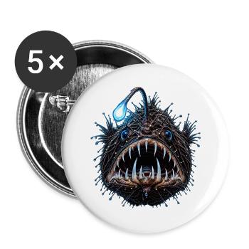 Monkfish - Buttons groß 56 mm (5er Pack) - Weiß - Vorne