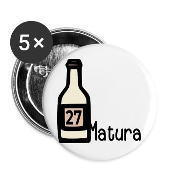 Matura 2027 Feier - Buttons groß 56 mm (5er Pack) - Weiß - Vorne