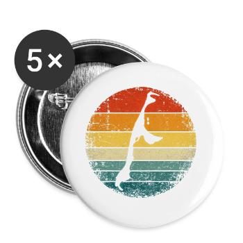 Sylt - Sonnenuntergang - Nordsee - Westerland - Buttons groß 56 mm (5er Pack) - Weiß - Vorne