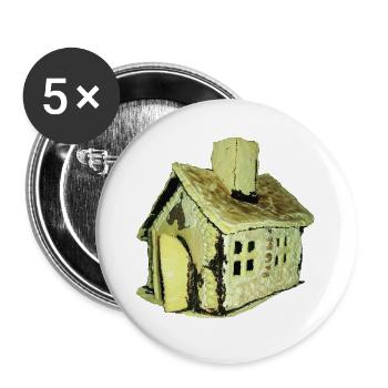 Backhaus - Buttons groß 56 mm (5er Pack) - Weiß - Vorne